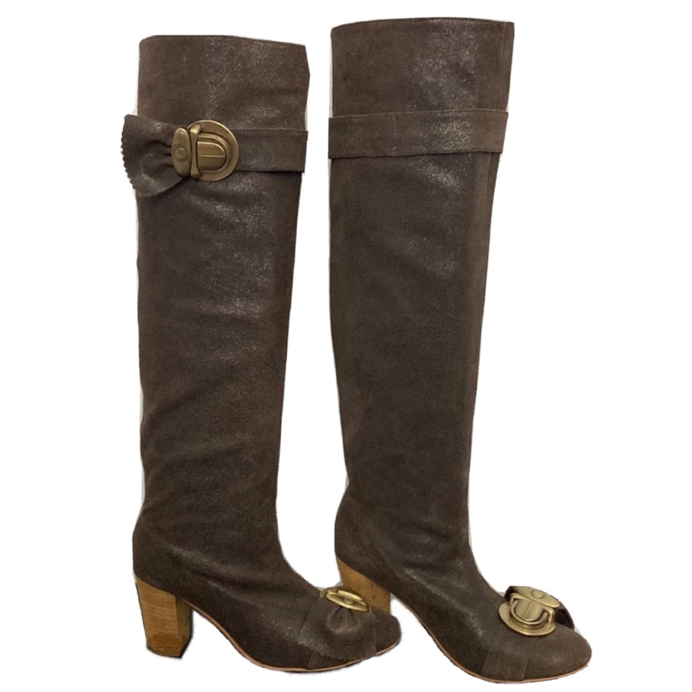Anna Ricci Italy Leather Suede Boots Italian Size 36